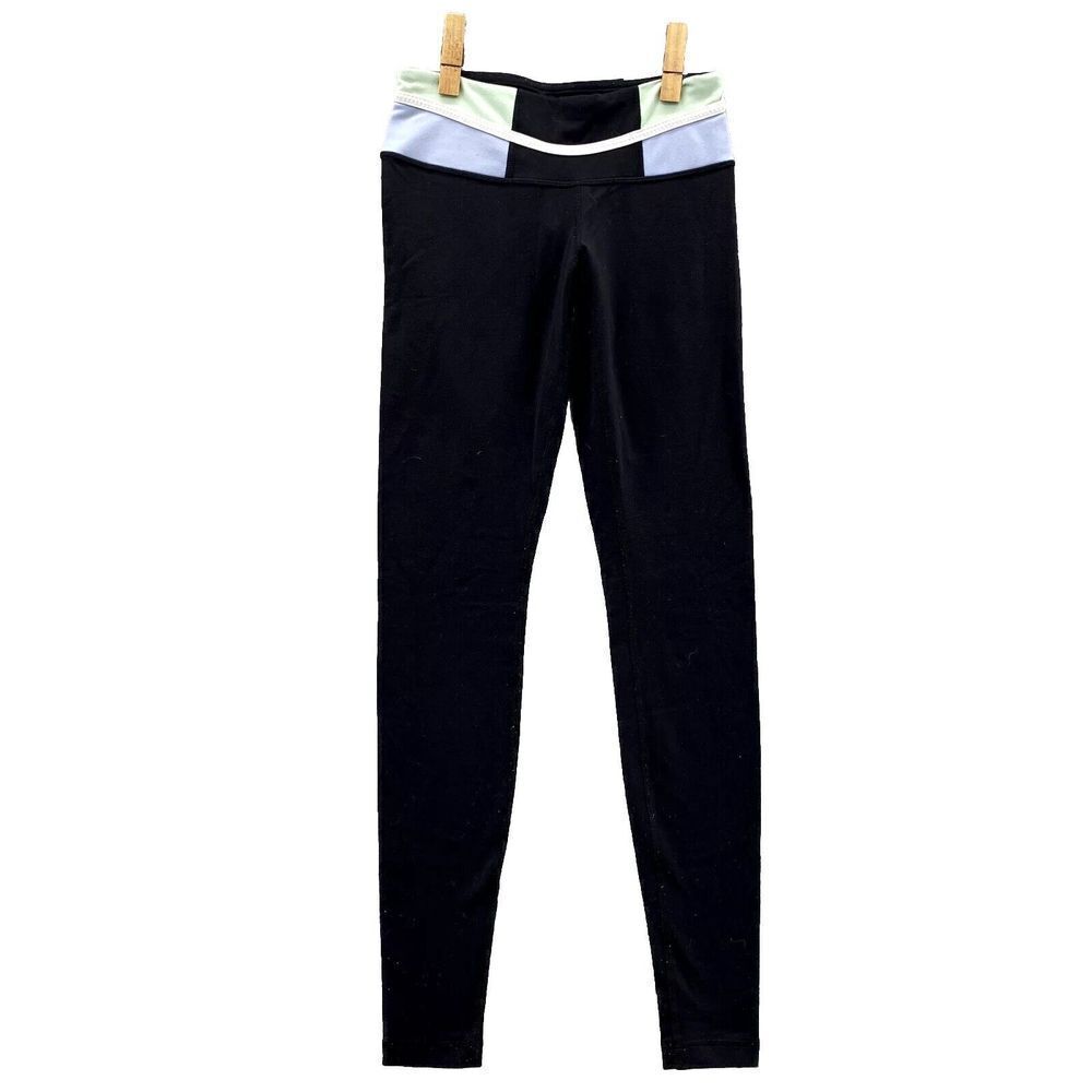 Lululemon Leggings Ankle Womens 4  Black‎ Compression Yoga Pockets Stretch Sport